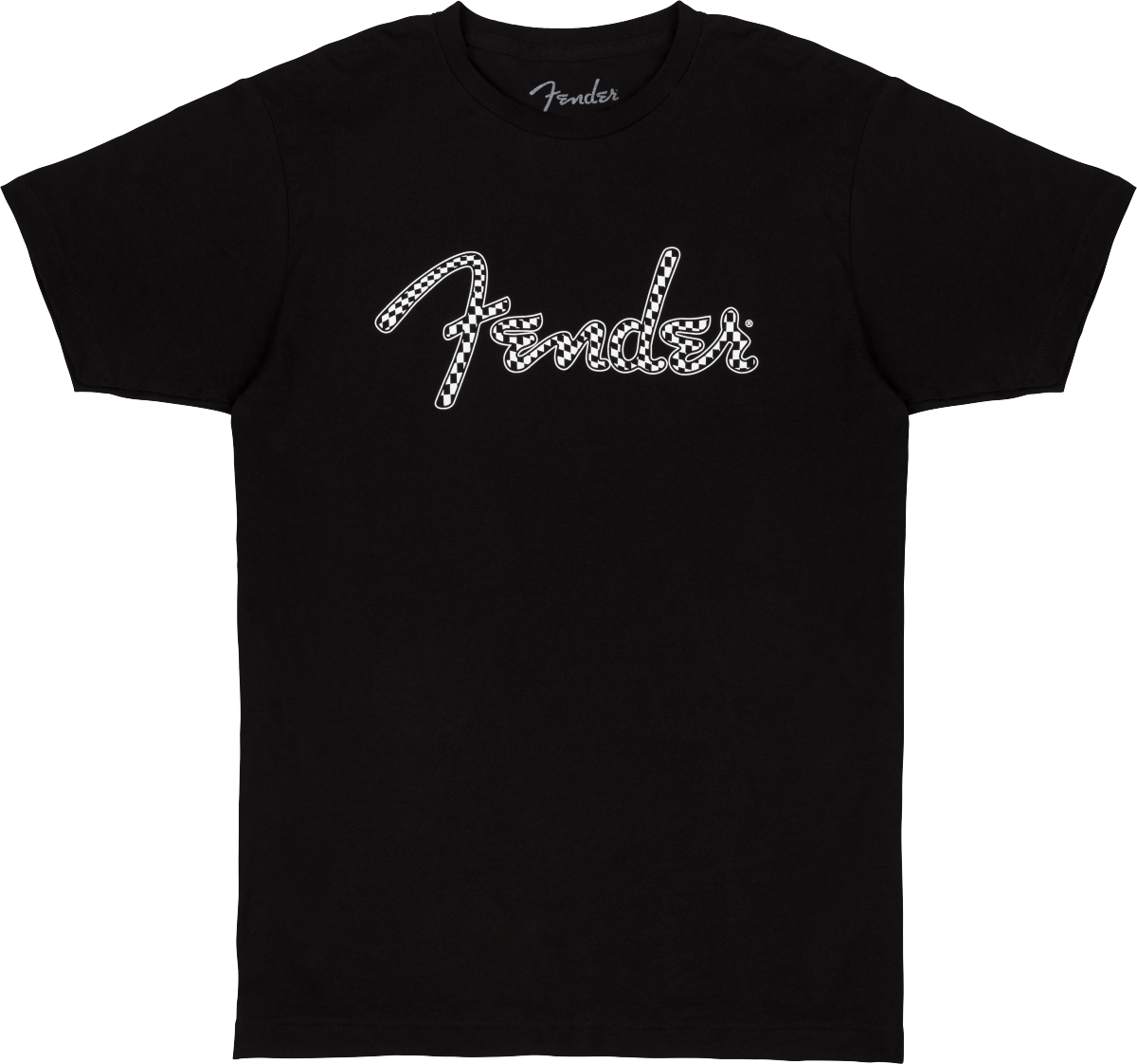 FENDER - Spaghetti Wavy Checker Logo Tee, Black, M