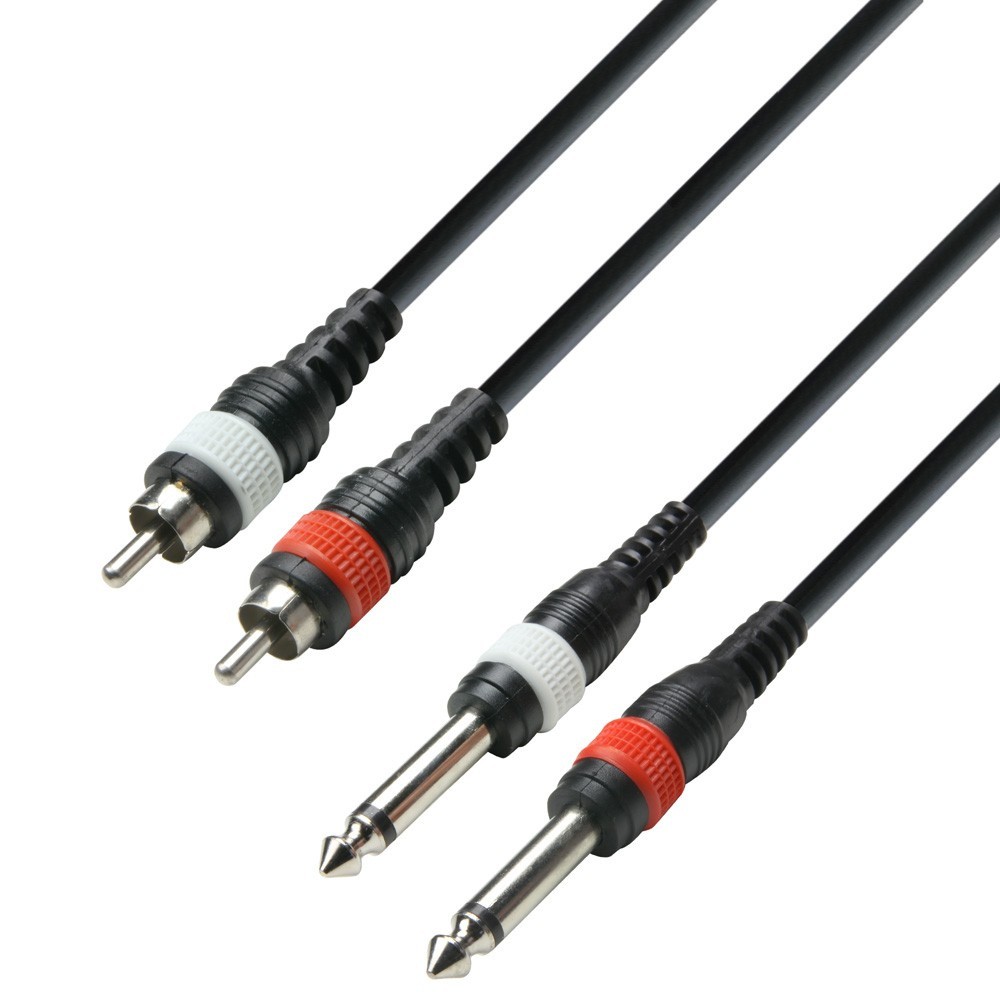 ADAM HALL - Cabo 2x RCA Macho-2x Jack Mono 1m