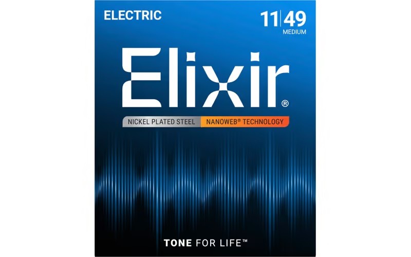 ELIXIR 12102 - NANOWEB MEDIUM ELECTRIC STRINGS 011-049
