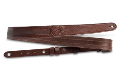 TAYLOR - Slim Vegan Leather Strap Chocolate Brown