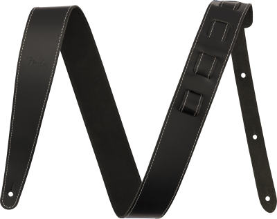 FENDER - Essentials Leather Strap Black