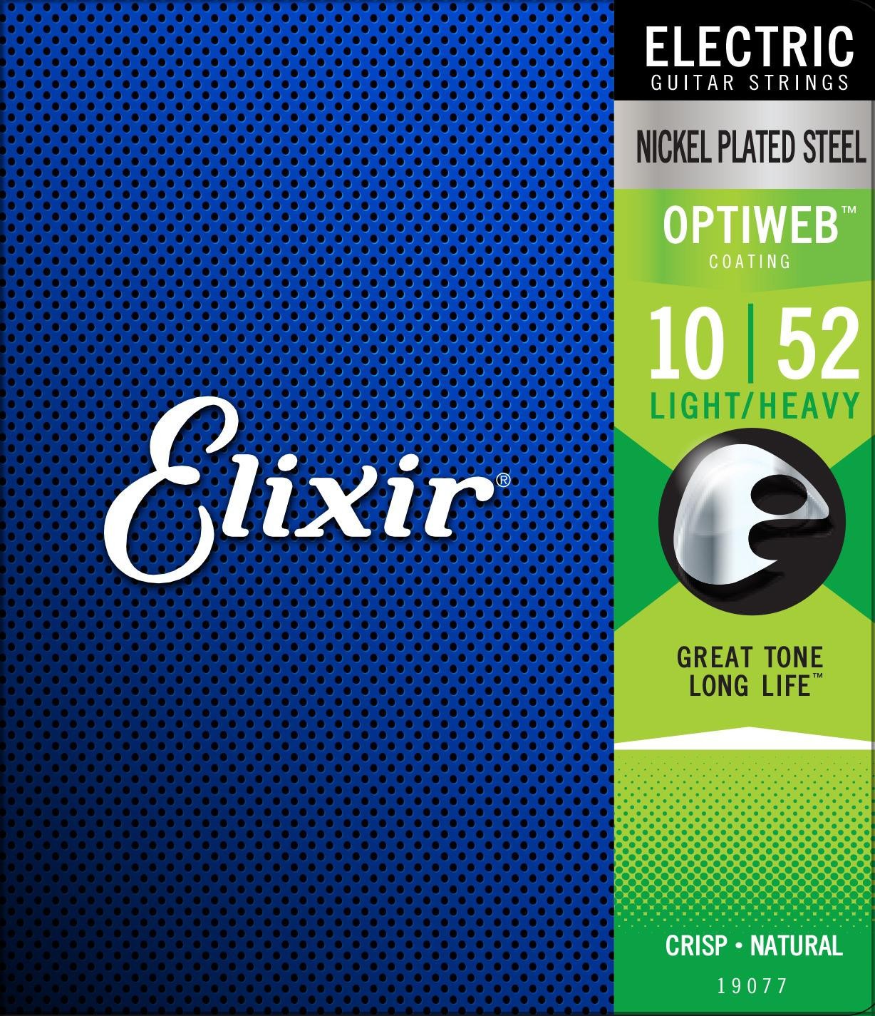 ELIXIR 19077 - OPTIWEB LIGHT HEAVY ELECTRIC STRINGS 10-52