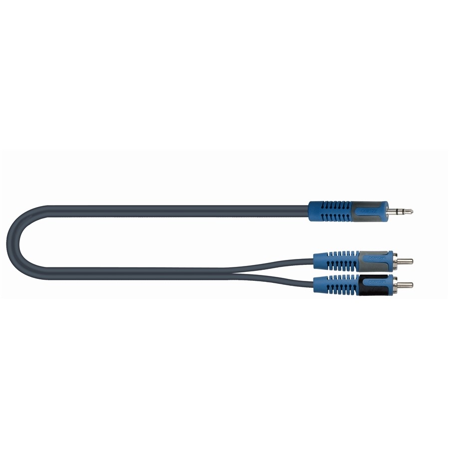 QUIKLOK - Cabo 1m Jack stereo 3.5mm - 2x RCA