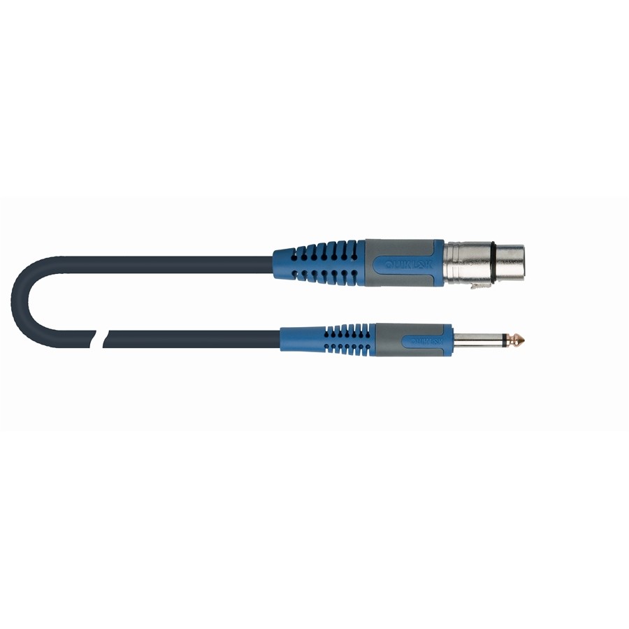 QUIKLOK - Cabo 3m XLR Femea-Jack 6.3mm mono