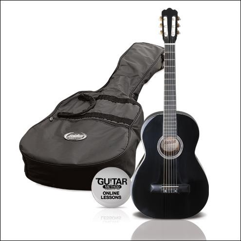 ASHTON Pack Guitarra Clássica 1/2 Preto
