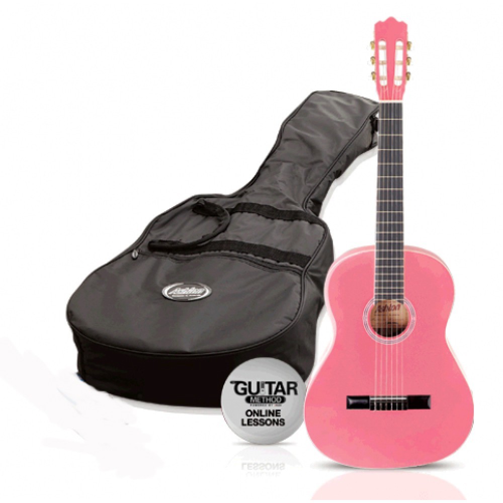 ASHTON Pack Guitarra Clássica 1/2 Pink