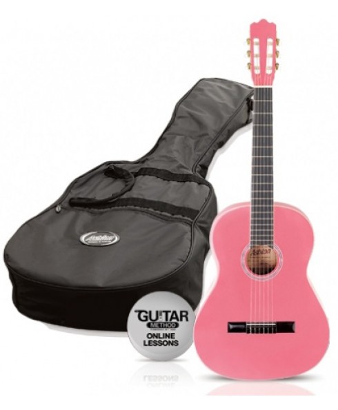 ASHTON - Pack Guitarra Clássica 3/4 Pink