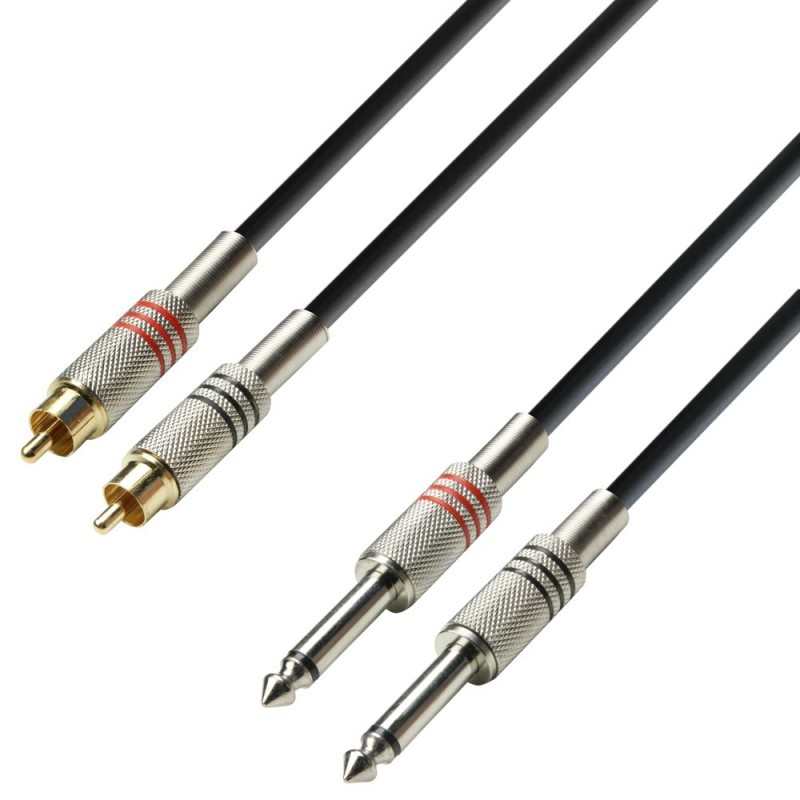 ADAM HALL - 2 x Jack Mono- 2 x RCA 3m