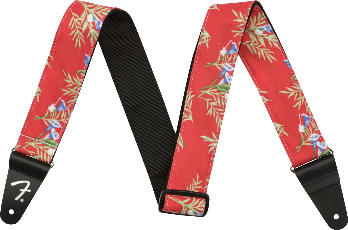 FENDER - Hawaiian Strap Red Floral