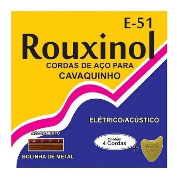 ROUXINOL - E51 Cordas Cavaquinho Brasileiro-Ball End