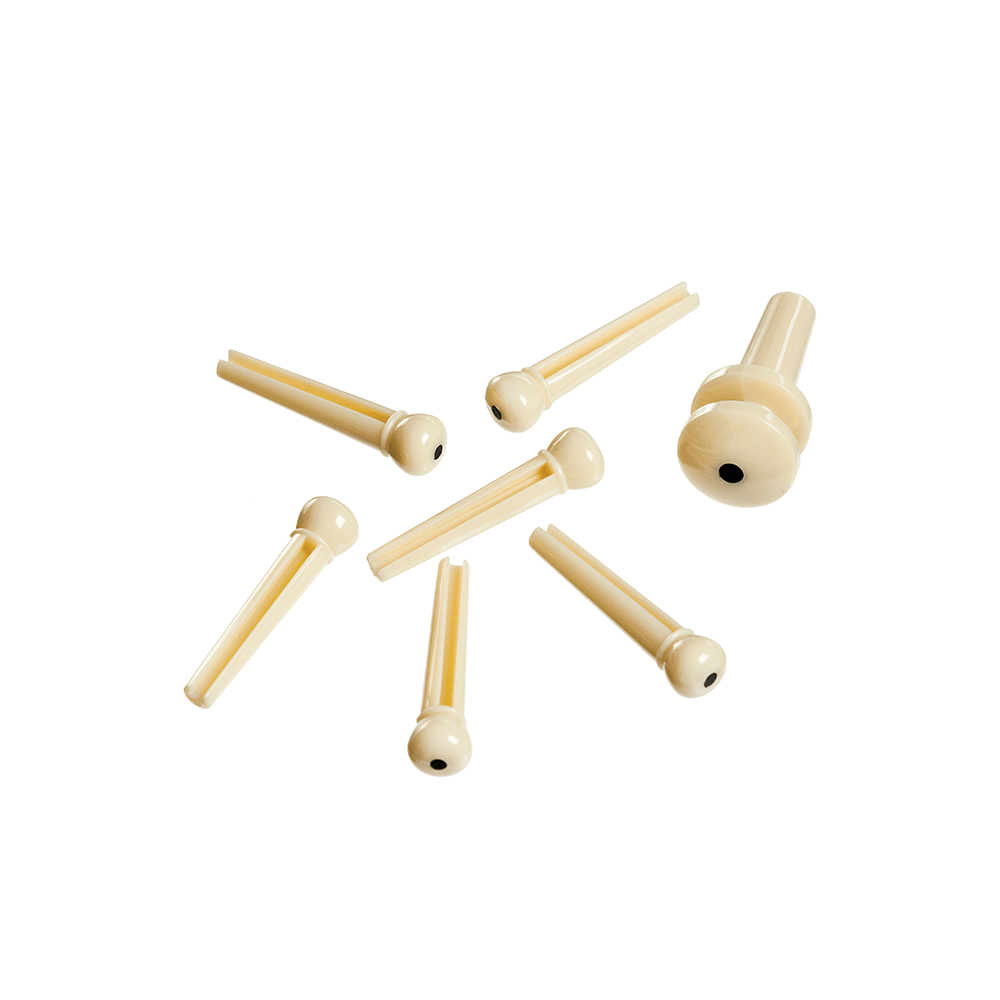 DADDARIO - PWPS12 Bridge Pins Ivory Black Dot